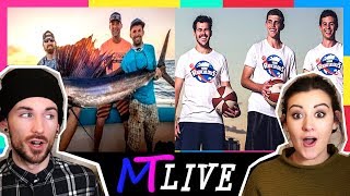  Deep Sea Fishing Battle | Dude Perfect | REACTION  (MT-LIVE)