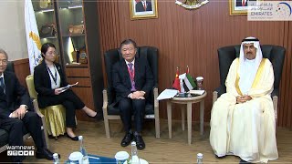 صقر غباش يبحث مع نائب رئيس اللجنة الدائمة لمجلس الشعب الصيني تعزيز علاقات التعاون البرلمانية