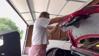 Bought a Android CarPlay idrive upgrade off Amazon e92 rear camera install  part 2