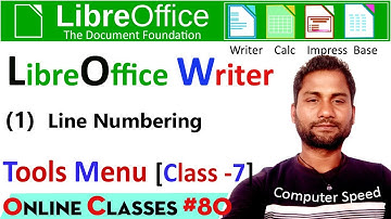 line Numbering in writer | writer line numbering |libreoffice tools menu |libreoffice kya hai |