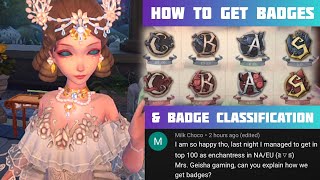 HOW TO GET BADGE in Identity V & Classification