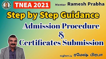Admission Procedure|Fees Payment & Original Certificates Submission TNEA 2021 |Step by Step Guidance