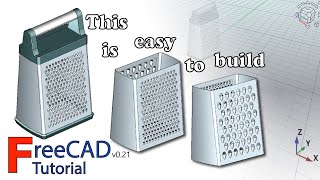 FreeCAD 0.21 Box grater (PartDesign, Draft and Part.) by OffsetCAD 1,580 views 1 month ago 37 minutes