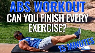 15 Minute Abs Workout - Can You Finish Every Exercise?