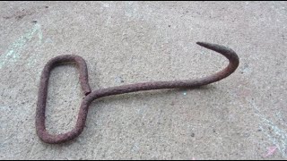Cleaning Up an Old Rusty Hay Hook with Electrolysis