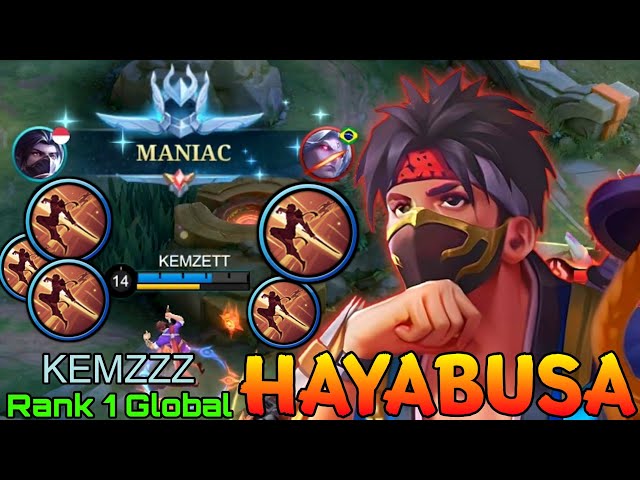 MANIAC Hayabusa The Shadow Master - Top 1 Global Hayabusa by KEMZZZ - Mobile Legends class=