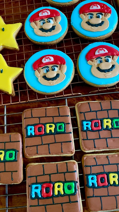 Super Mario Sugar Cookies #sugarcookiedecorating #cake #cookies #baking