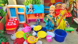 Barbie Doll All Day Routine In Indian Village/Radha Ki Kahani part 278/Barbie Doll Bedtime Story||