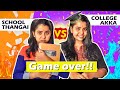 School thangachi vs college akka  akka vs thangachi  sis vs sis  tamil comedy  simply sruthi