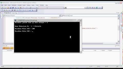 Program Penginput Data Mahasiswa dengan Menggunakan Bahasa Pemrograman C#