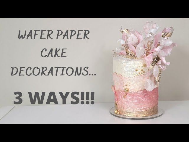 3 Different Ways To Decorate A Cake With WAFER PAPER, Stenciled Wafer Paper