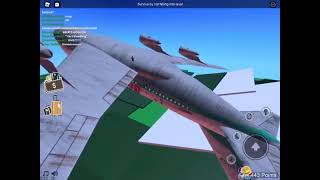 Survive a plane crash in Roblox plane is going down my first video..