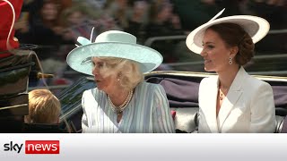 Platinum Jubilee: Camilla and Kate arrive for Trooping the Colour