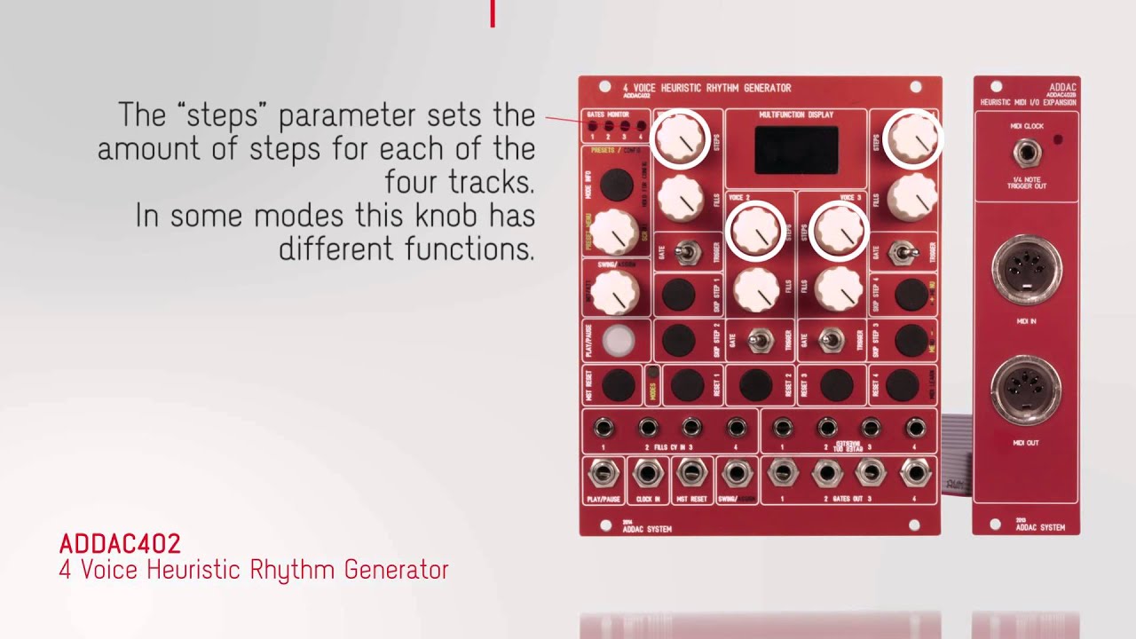 ADDAC 402 Heuristic Rhythm Generator - Part 1 - YouTube