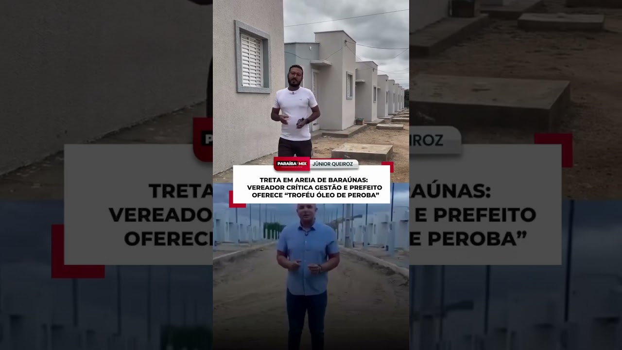 TRETA EM AREIA DE BARAÚNAS: VEREADOR CRÍTICA GESTÃO E PREFEITO OFERECE "TROFÉU ÓLEO DE PEROBA"