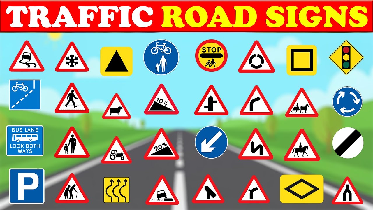Top 40 Most Important UK Road Signs | DVSA Traffic Signs Guide | DVLA ...