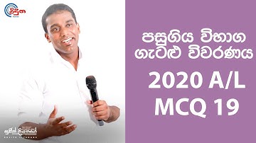G.C.E. A/L Physics 2020 (Question 19) | භෞතික විද්‍යාව පසුගිය විභාග ගැටළු විවරණය