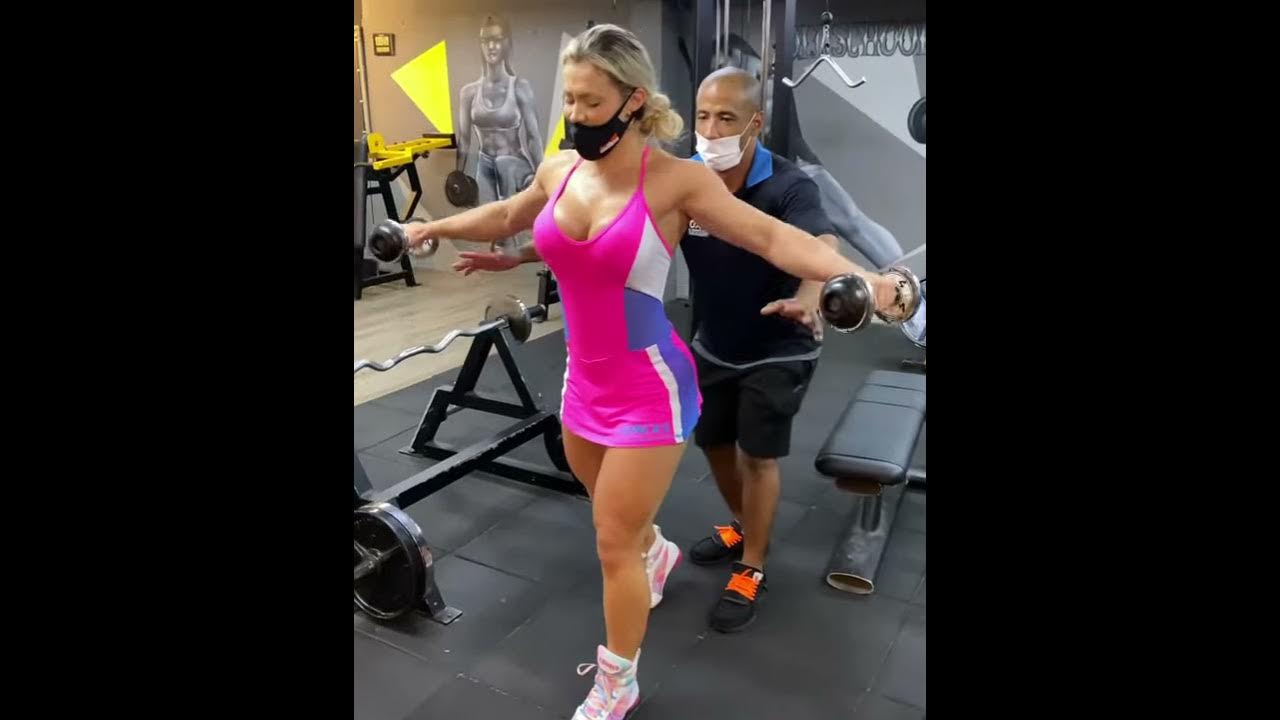 VIVI WINKLER Shoulders Workout At Gym shorts YouTube