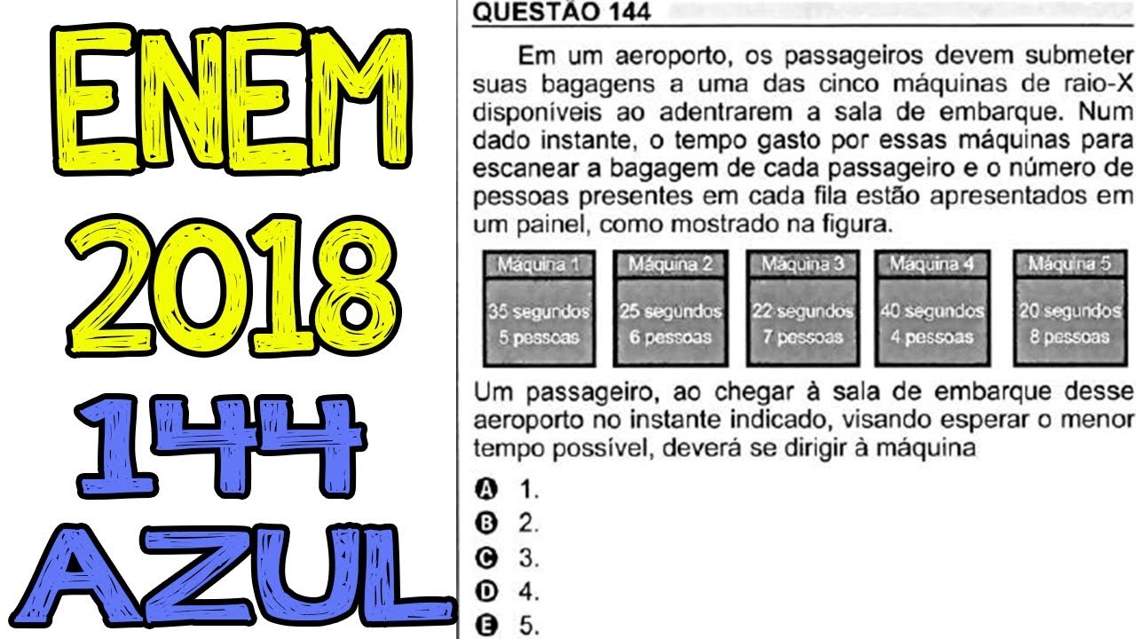 ENEM 2018-EM UM AEROPORTO , OS PASSAGEIROS DEVEM SUBMETER - YouTube