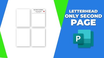 How to insert a letterhead only second page in Publisher