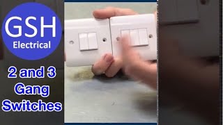Identifying a 2 Gang and 3 Gang Light Switch