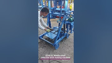 QT40 -3C Mobile small concrete brick making machine #machine #brickmakingmachine #block #automobile