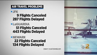 Hundreds of flights delayed across Tri-State Area