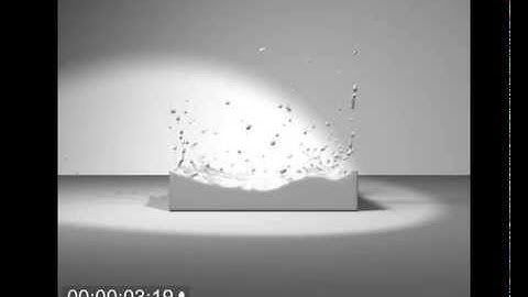 Blender 2.4B Fluids - Lightwave TimeLapse Test Render .