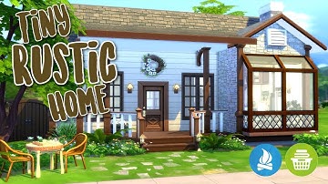 TINY RUSTIC HOME || Base Game Plus Build Series - The Sims 4 Speed Build
