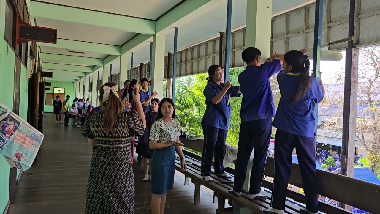 กิจกรรม(ซ้อมส่งพี่ ม.6)วันสุดท้ายของปีการศึกษา 2567 โรงเรียนลำปลายมาศ#1 #buriram #thailand # school 