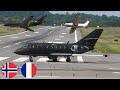 Norwegian Falcon &amp; French TBM-700 at Northolt