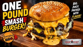 ONE POUND SMASHBURGER | Ballistic BBQ Dedication | Quad Cheese Burger | Camp Chef Flat Top Griddle