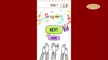 Brain Test Level 7 solution Slide left to unlock