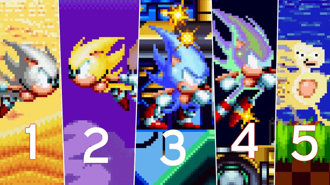 Hyper Sonic + Enhanced Super Forms [Sonic Mania] [Mods]
