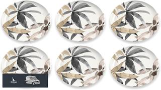 Bal Leaves Merge Salad Plate Brown 8.5" Set