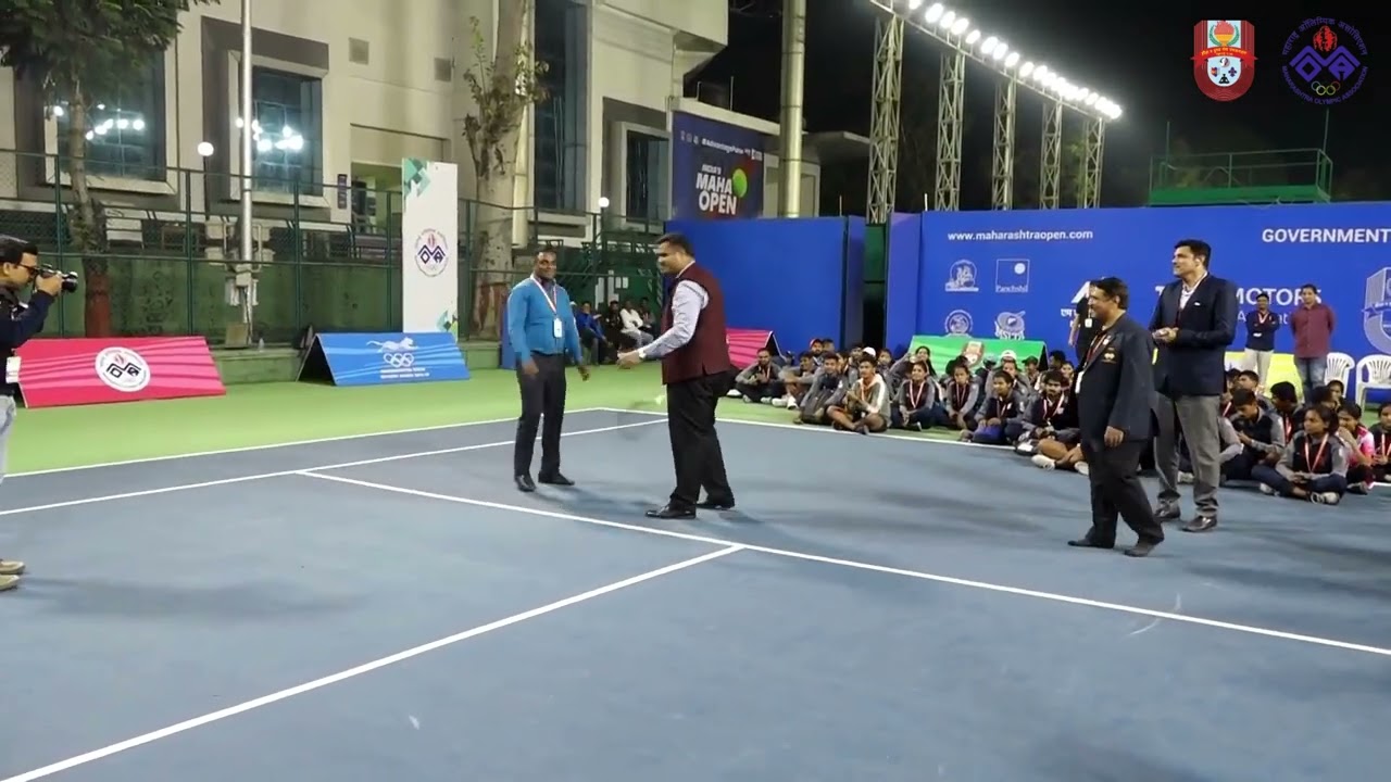 MOA general secretary Namdev Shirgaonkar at the soft tennis opening ceremony.
