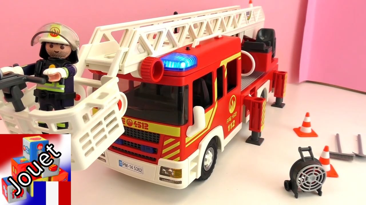 playmobil pompier francais – Construction et démo du camion de pompier -  YouTube