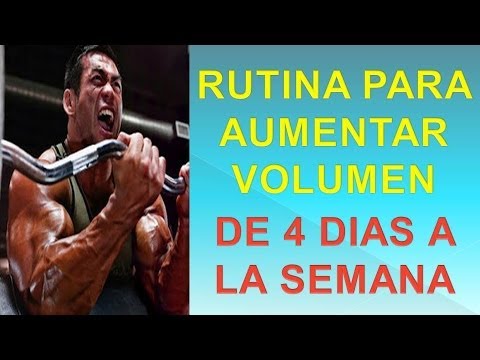 Rutina para aumentar masa muscular 4 dias por semana