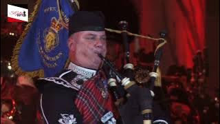 This is Amazing Grace with bagpipes (brassbands & choir)