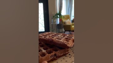 Ube mochi waffles for breakfast #shorts #shortvideo #waffles #pinoyfood #traderjoes