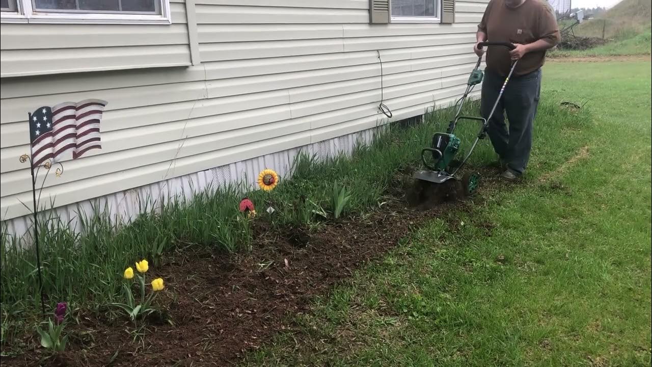 Menards Masterforce 80v cultivator tiller YouTube