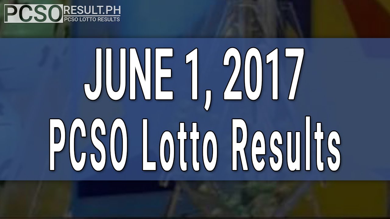 Lotto Result June 1, 2017 (6/49, 6/42