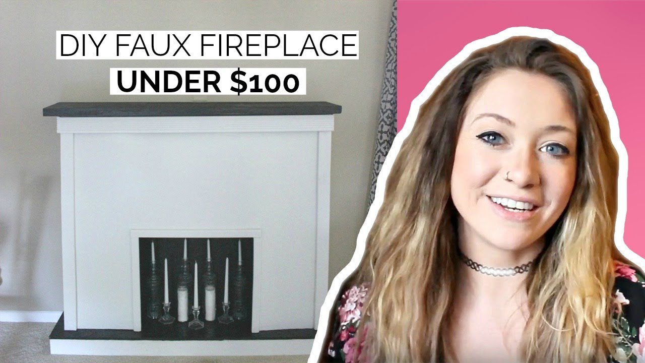 DIY FAUX FIREPLACE Build An Easy DIY Faux Fireplace UNDER 100 Laci