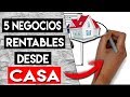 Top 5 Negocios en Casa que Puedes INICIAR DE INMEDIATO 🏠 | Como Trabajar desde Casa