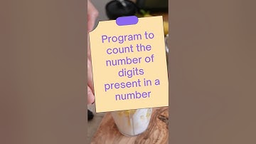 Python program to count the number of digits present in a number. #shortsvideo