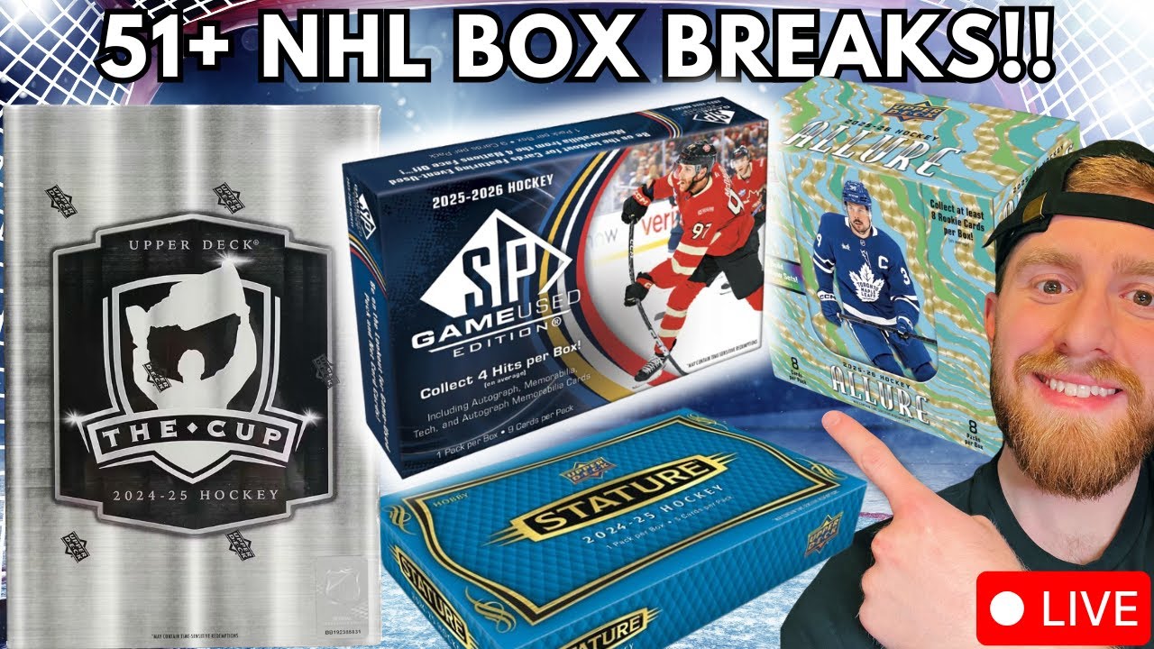 HUGE 51 BOX NHL BREAKS!!! THE CUP, Stature, Series 2, SPGU + MORE