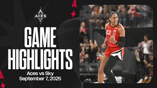Las Vegas Aces vs Chicago Sky Highlights | 9.7.25