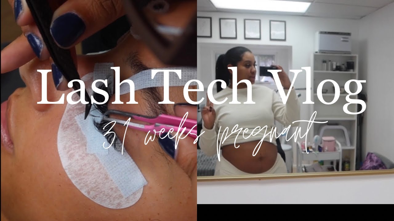 LASH VLOG| 32 weeks pregnant| lash removal| isolation tips| Bad side to lashing| lash bath