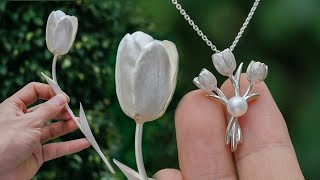手工制作分享如何做郁金香永生花和项链｜Handmade sharing how to make tulip preserved flowers and necklaces