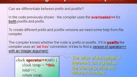 Postfix Operator Overloading in C++ programming